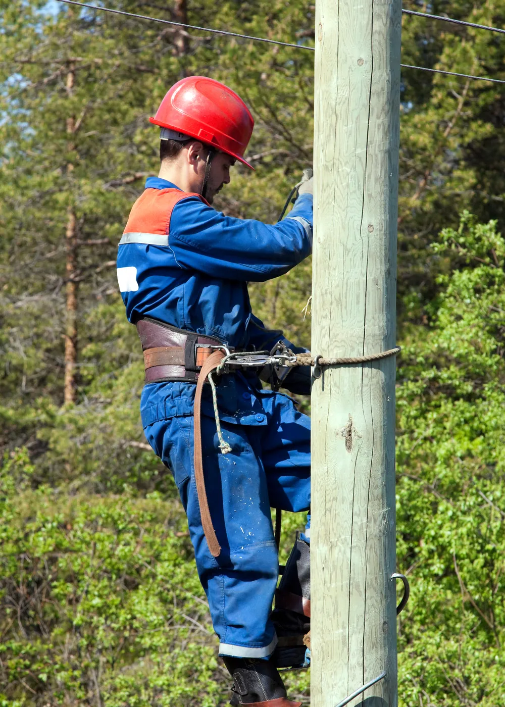 Field technician working on infrastructure